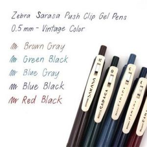 ZEBRA | Pack 5 bolígrafos 0,5mm SARASA - Vintage