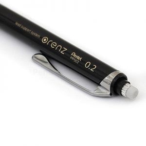 PENTEL | Portaminas 0.3 mm con borrador ORENZ - Negro