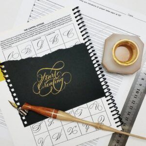 KURETAKE | Tintero 60 ml INK Caligrafía - Gold Mica