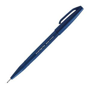 PENTEL | Brush Pen Fude Touch Sign - Azul Oscuro