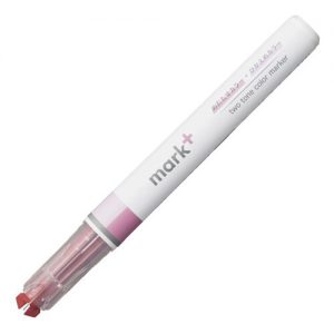 KOKUYO | Subrayador Doble Punta paralela Mark+ 2 tonos Rosa