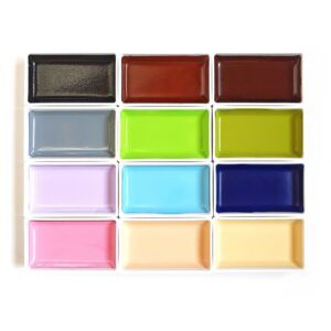 KURETAKE | Paleta 12 Acuarelas GANSAI TAMBI - Nuance