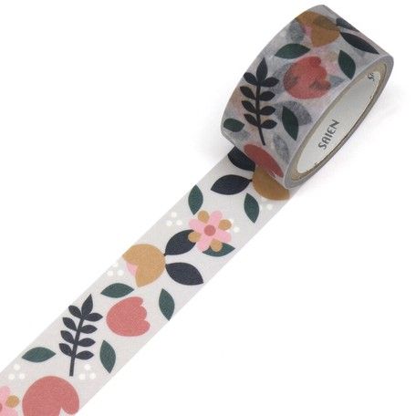 SAIEN | Masking Tape 20 mm x 5 m VALKOLA - Flowers - Imagen 2