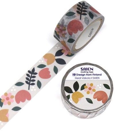 SAIEN | Masking Tape 20 mm x 5 m VALKOLA - Flowers
