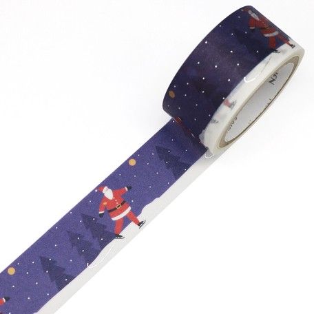 SAIEN | Masking Tape 20 mm x 5 m - Ice Skating Santa - Imagen 3