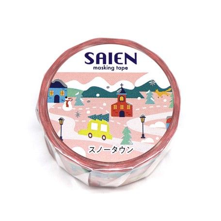SAIEN | Masking Tape 20 mm x 5 m - Snow Town - Imagen 3