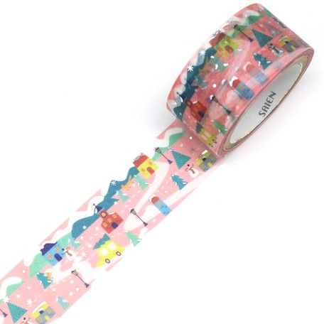 SAIEN | Masking Tape 20 mm x 5 m - Snow Town - Imagen 2