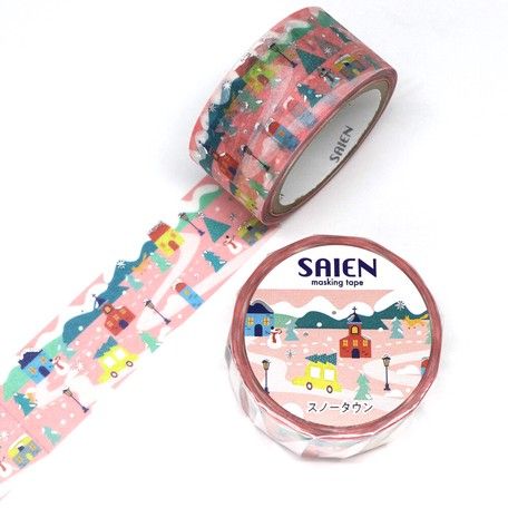 SAIEN | Masking Tape 20 mm x 5 m - Snow Town