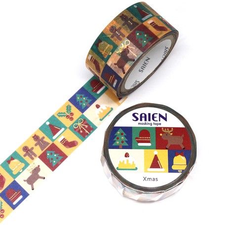 SAIEN | Masking Tape 20 mm x 5 m - XMAS