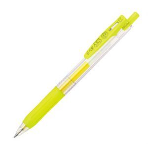 ZEBRA | Bolígrafo Gel 0.5 mm SARASA NEON - Tinta Amarilla
