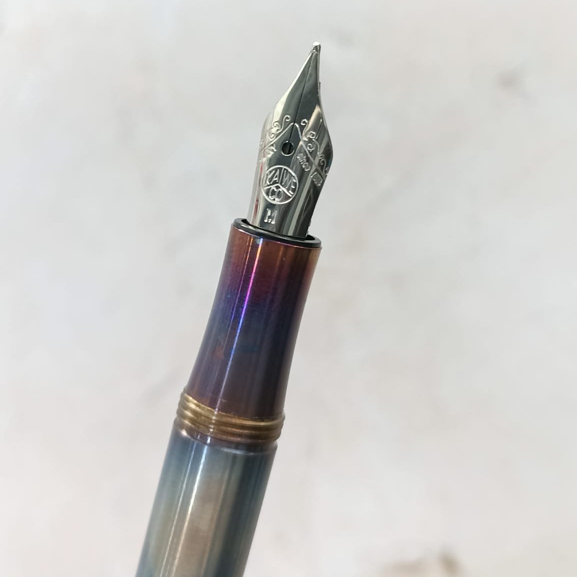 KAWECO | Pluma Estilográfica LILIPUT Fireblue - Acero Sopleteado