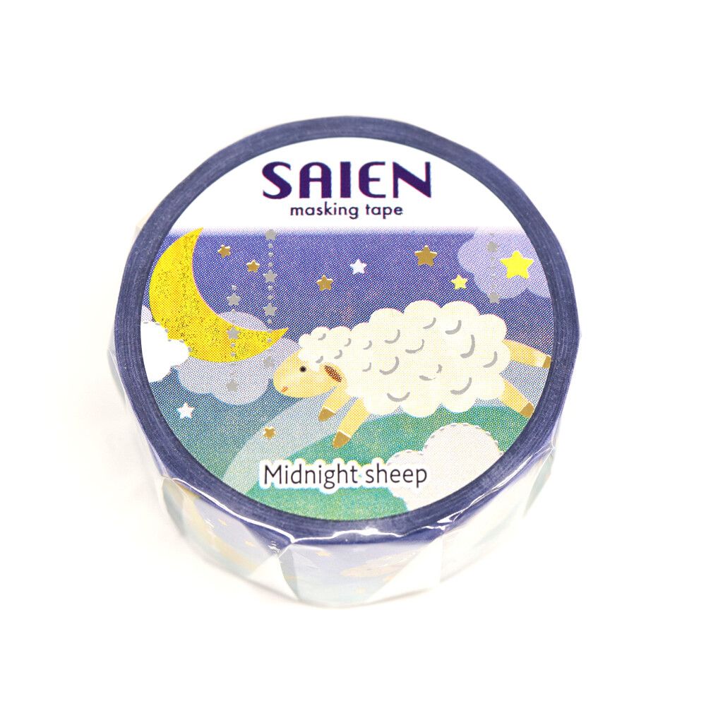 SAIEN | Masking Tape 20 mm x 5 m - Midnight Sheep - Imagen 2