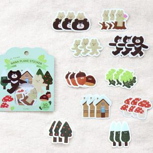 ICONIC | Pack 30 Pegatinas de Papel Nana Flake - 01 Forest