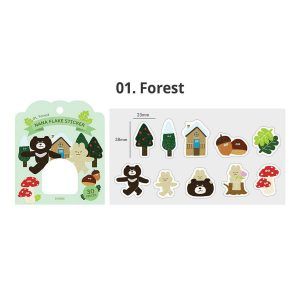 ICONIC | Pack 30 Pegatinas de Papel Nana Flake - 01 Forest