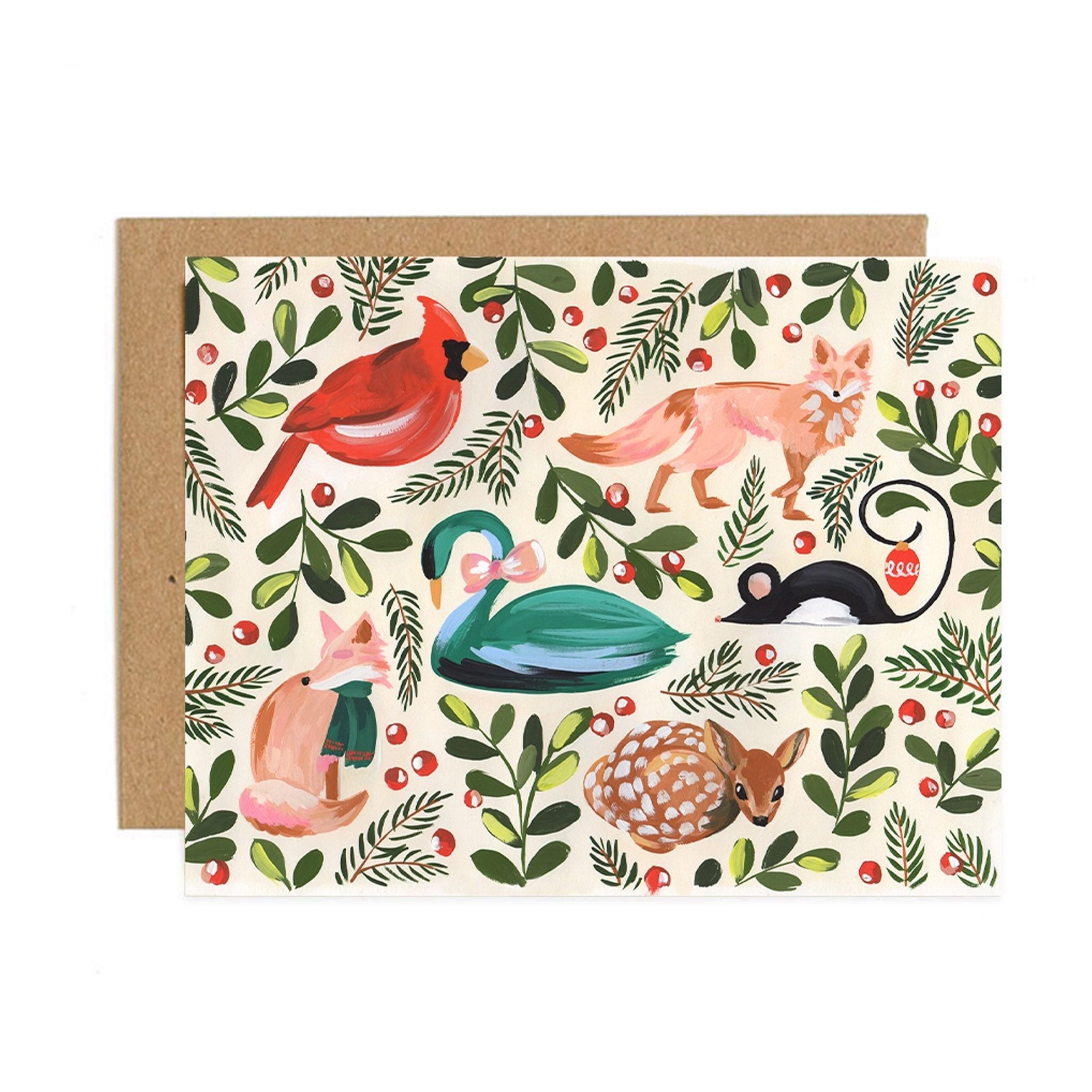 1CANOE2 | Tarjeta Felicitación - Holiday Animals