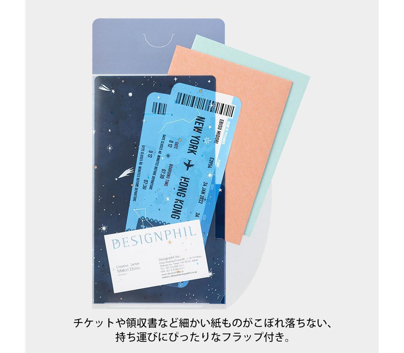 MIDORI | Archivador 3 fundas transparentes A5 Slim - Starry Sky - Imagen 3