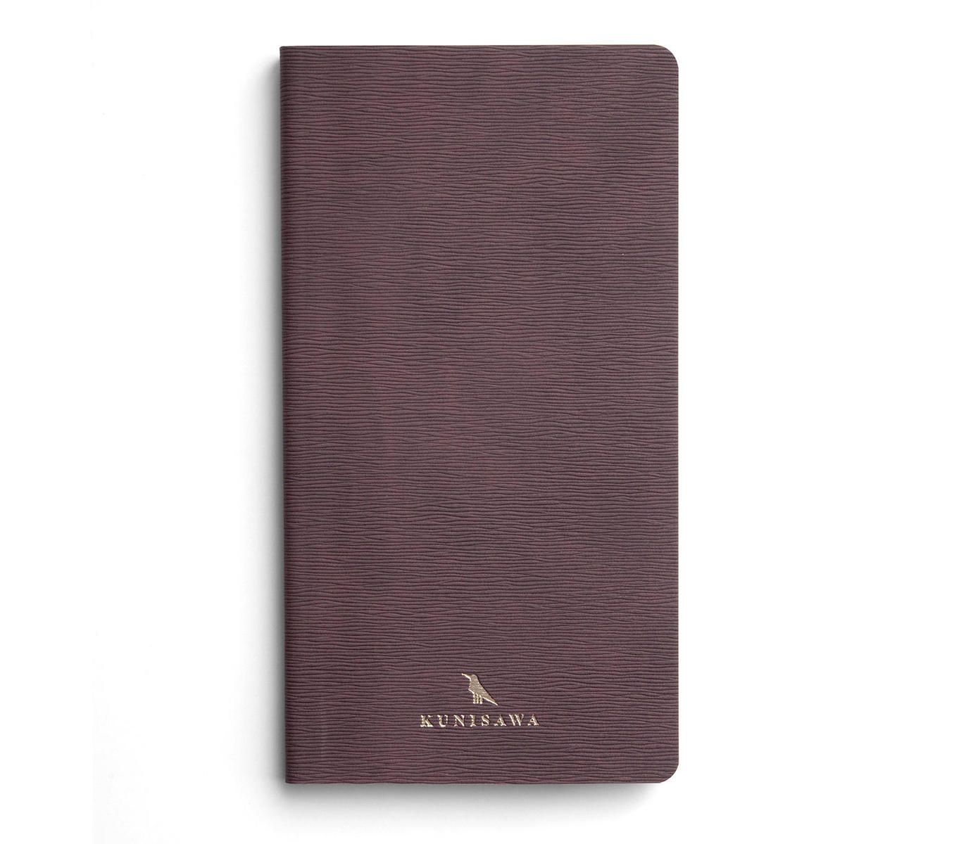 KUNISAWA | Cuaderno Cuadriculado A5 Slim FIND FLEX NOTE - Wine Red