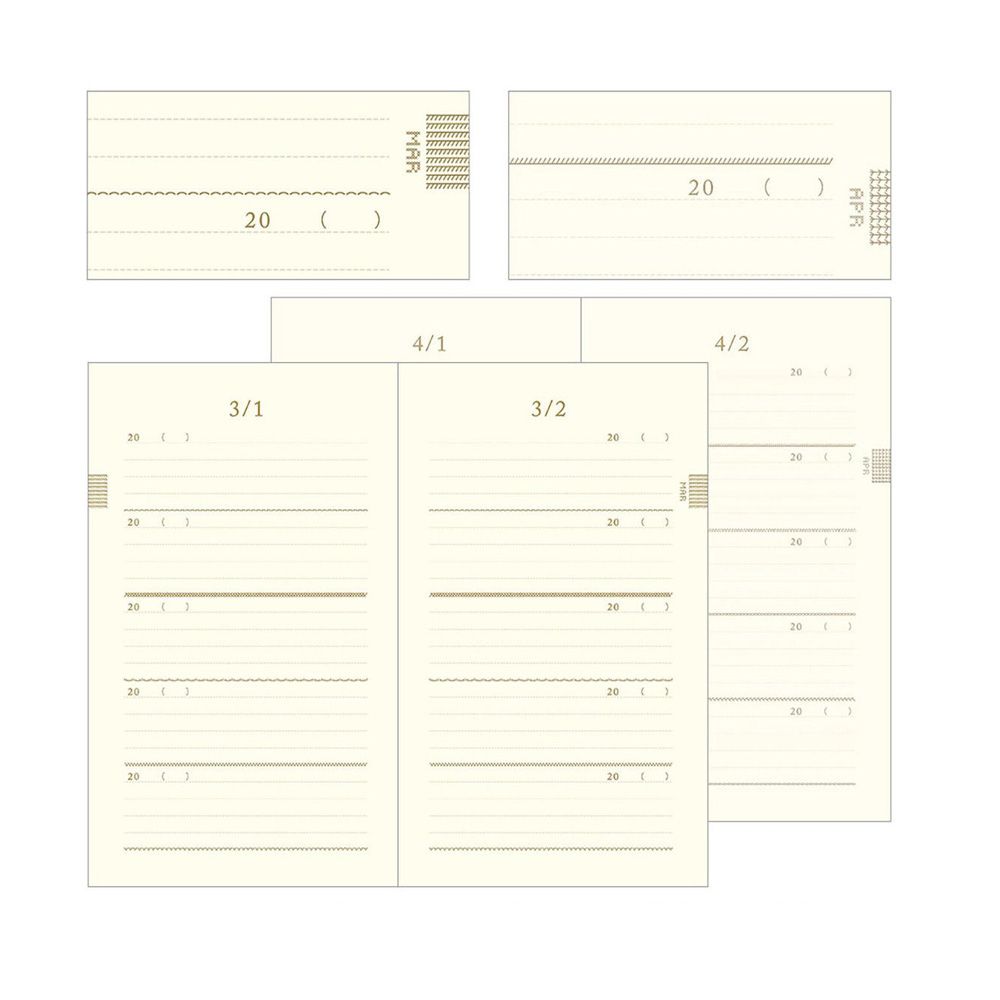 MIDORI | Diario 5 años B6 - Bordado - Flower Beige - Imagen 5