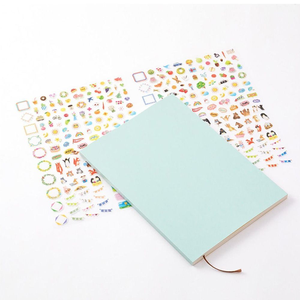 MIDORI | Diario con pegatinas washi A5 - Stickers Light Blue - Imagen 2