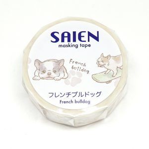 SAIEN | Masking Tape 15 mm x 7 m - French Bull Dog