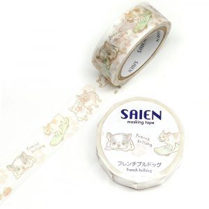 SAIEN | Masking Tape 15 mm x 7 m - French Bull Dog