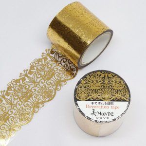 SAIEN | Masking Tape 35 mm x 3 m DECORATION TAPE MONDE - Gold Elegance