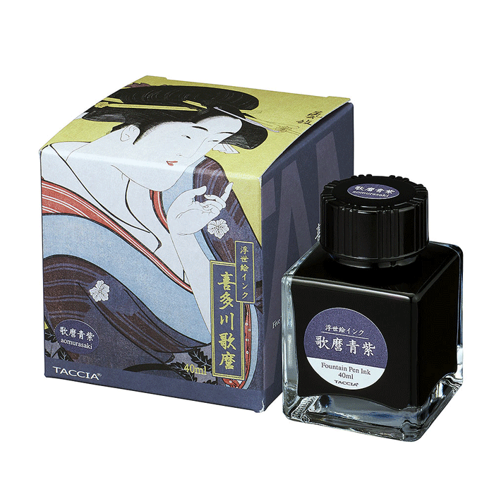 Taccia | UKIYO-E Tintero Vidrio 40 ml - Utamaro - Aomurasaki