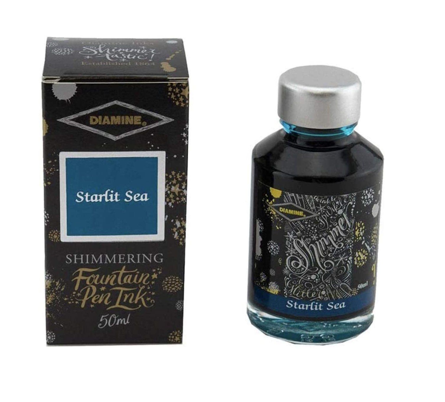 Diamine | Tintero Vidrio 50 ml - Shimmering Starlit Sea