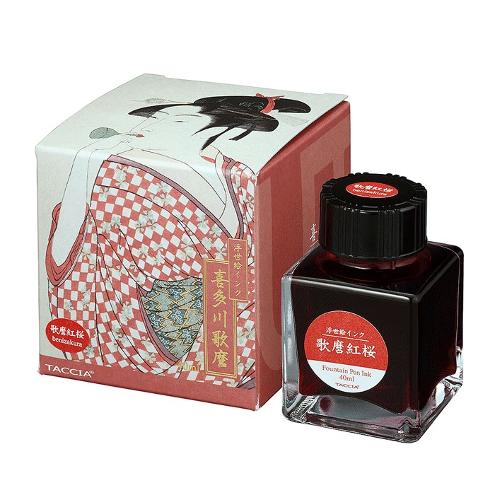Taccia | UKIYO-E Tintero Vidrio 40 ml - Utamaro - Benizakura