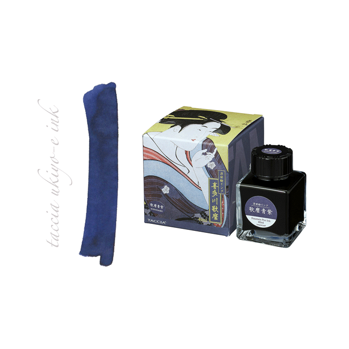 Taccia | UKIYO-E Tintero Vidrio 40 ml - Utamaro - Aomurasaki