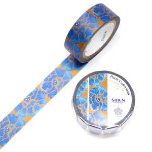 SAIEN | Washi Tape 15 mm x 7 m PARIS - Camelias Azur