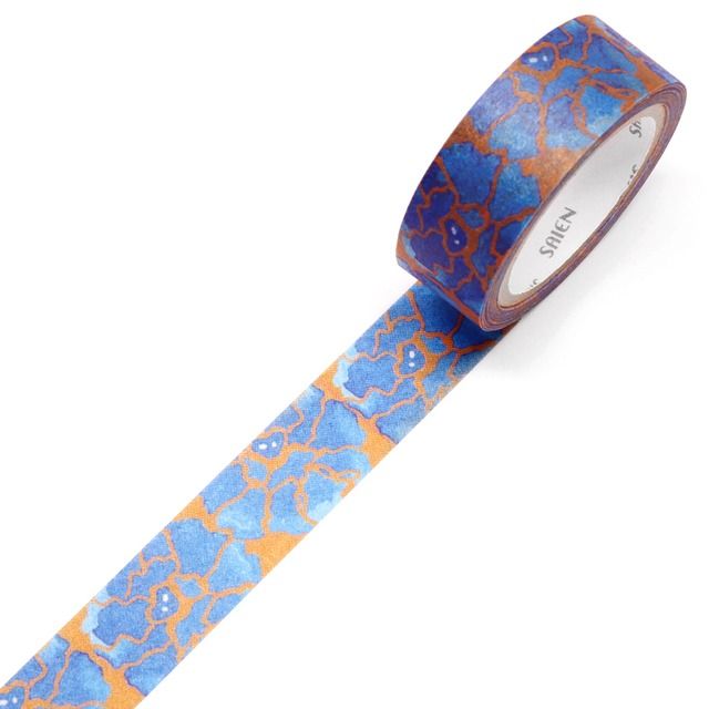 SAIEN | Washi Tape 15 mm x 7 m PARIS - Camelias Azur - Imagen 3