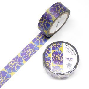 SAIEN | Washi Tape 15 mm x 7 m PARIS - Camelias Indigo