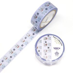 SAIEN | Washi Tape 15 mm x 7 m PARIS - Maneki Neko