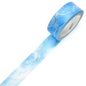 SAIEN | Masking Tape 15 mm x 7 m FOIL - Blue Sky