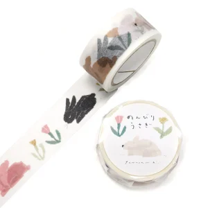 SAIEN | Washi Tape 20 mm x 7 m - TAMURA - Lazy Rabbit