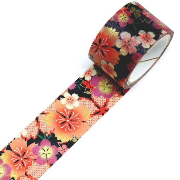 SAIEN | Washi Tape 25 mm x 5 m KIMONO - Hana Dianthus - Imagen 2