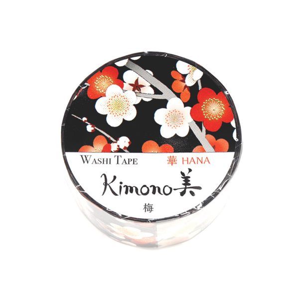 SAIEN | Washi Tape 25 mm x 5 m KIMONO - Hana Plum - Imagen 3