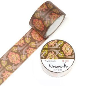 SAIEN | Washi Tape 25 mm x 5 m KIMONO - Zen Arabesque Peony
