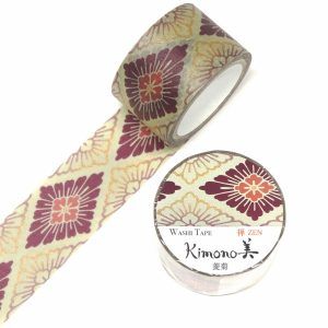 SAIEN | Washi Tape 25 mm x 5 m KIMONO - Zen Hishigiku