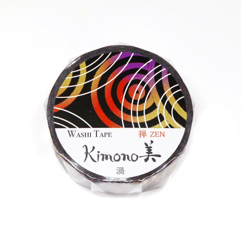 SAIEN | Washi Tape 15 mm x 7 m KIMONO - Zen Swirl - Imagen 3