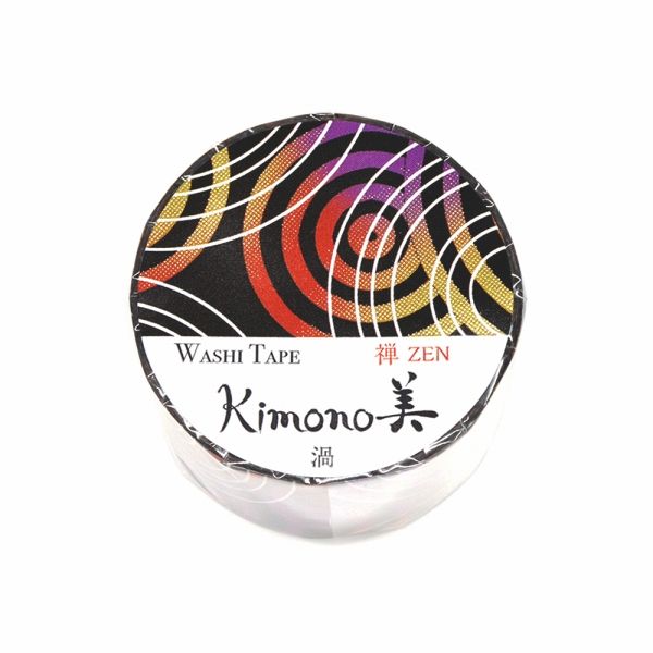 SAIEN | Washi Tape 25 mm x 5 m KIMONO - Zen Swirl - Imagen 3