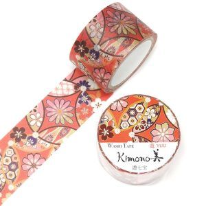 SAIEN | Washi Tape 25 mm x 5 m KIMONO - Yuu Cloisonne