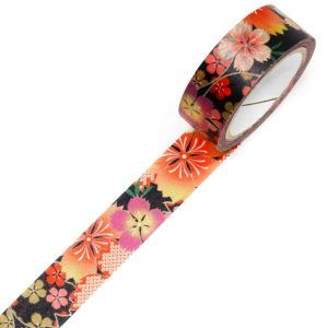 SAIEN | Washi Tape 15 mm x 7 m KIMONO - Hana Dianthus
