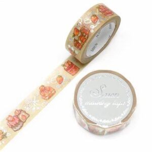 SAIEN | Masking Tape 15 mm x 7 m FOIL - Strawberry Sweets