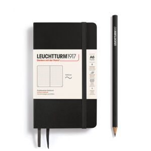 LEUCHTTURM1917 | Cuaderno A6 Malla Puntos POCKET FLEX - Negro