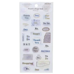KAMIO JAPAN | Pegatinas Word Collage - Mensajes B