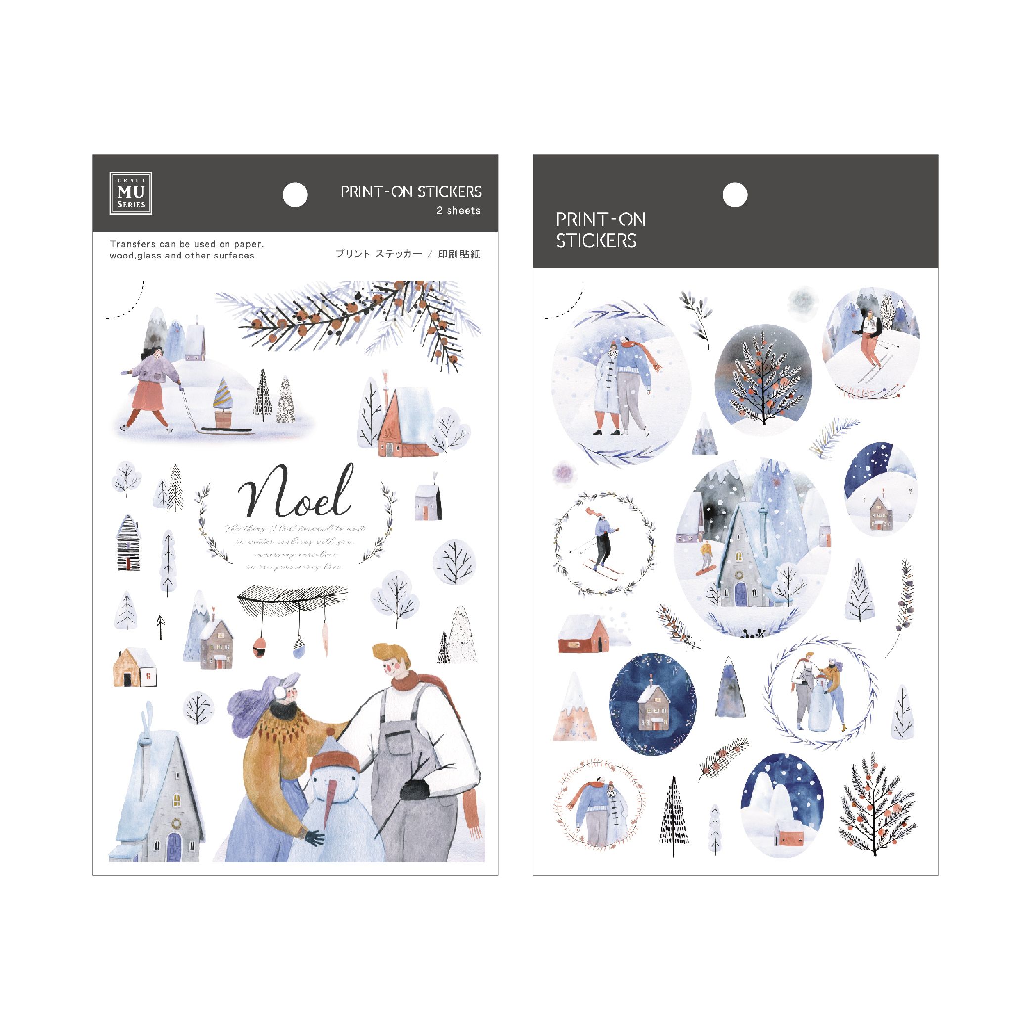 MU LIFESTYLE | Pegatinas transferibles (2 hojas) - Xmas 1018