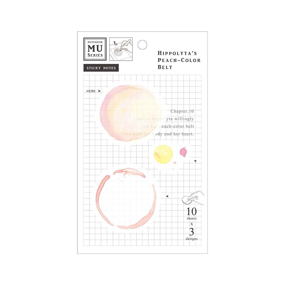 MU LIFESTYLE | Set notas adhesivas (30) - Hippolyta Peach color