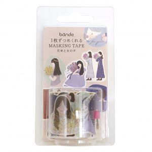 BANDE | Rollo de Pegatinas Washi (90) - Girl with bouquet